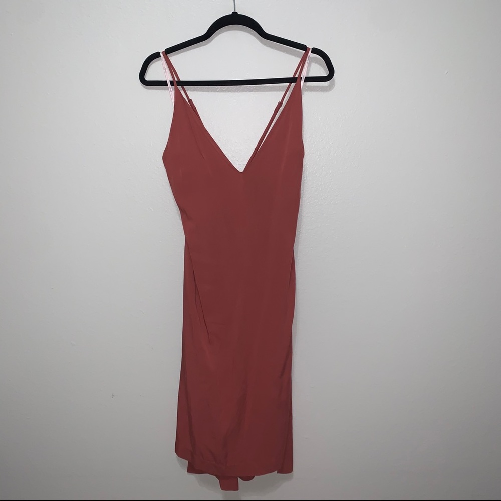 Rust orange midi dress
